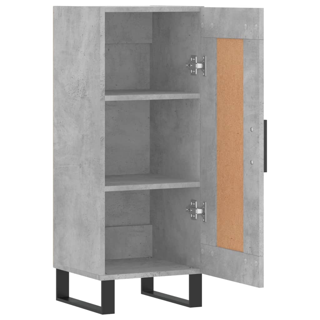 vidaXL Buffet Gris béton 34,5x34x90 cm Bois d'ingénierie