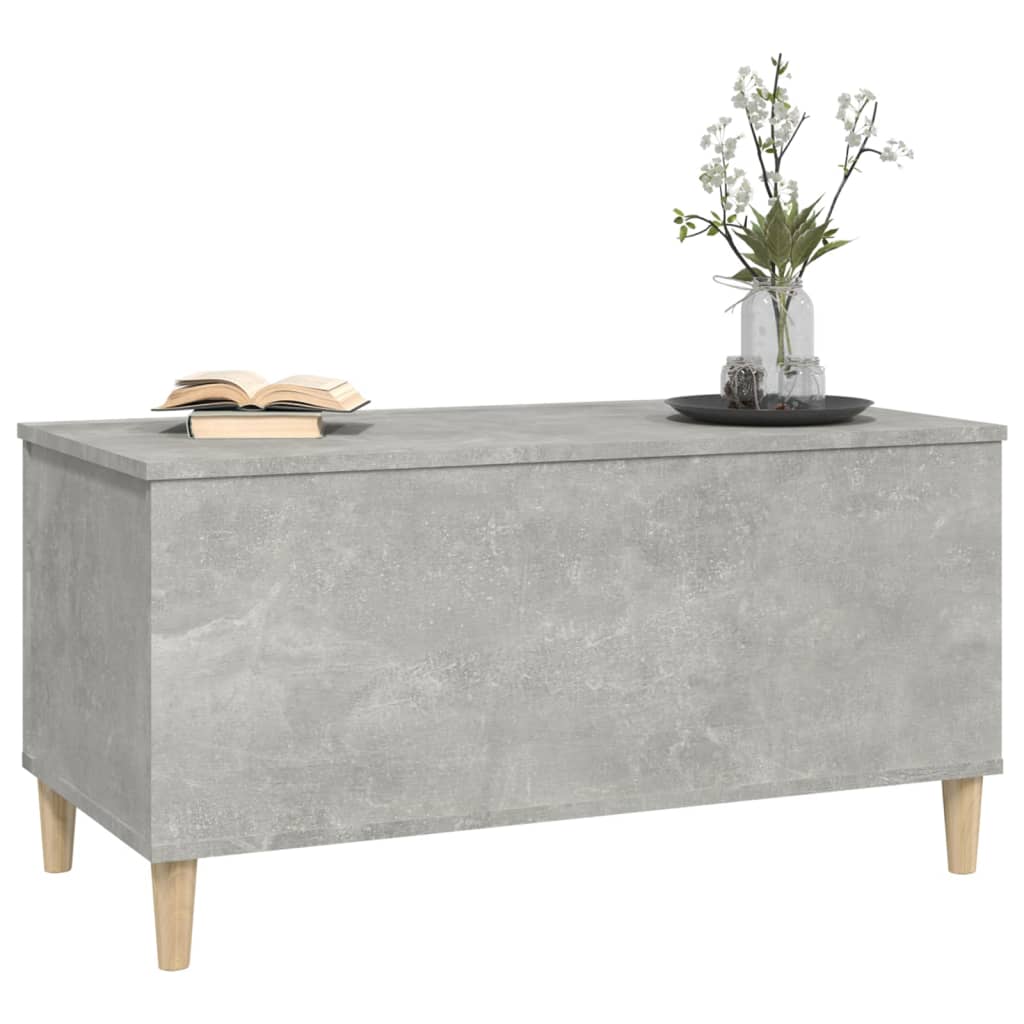 vidaXL Table basse Gris béton 90x44,5x45 cm Bois d'ingénierie