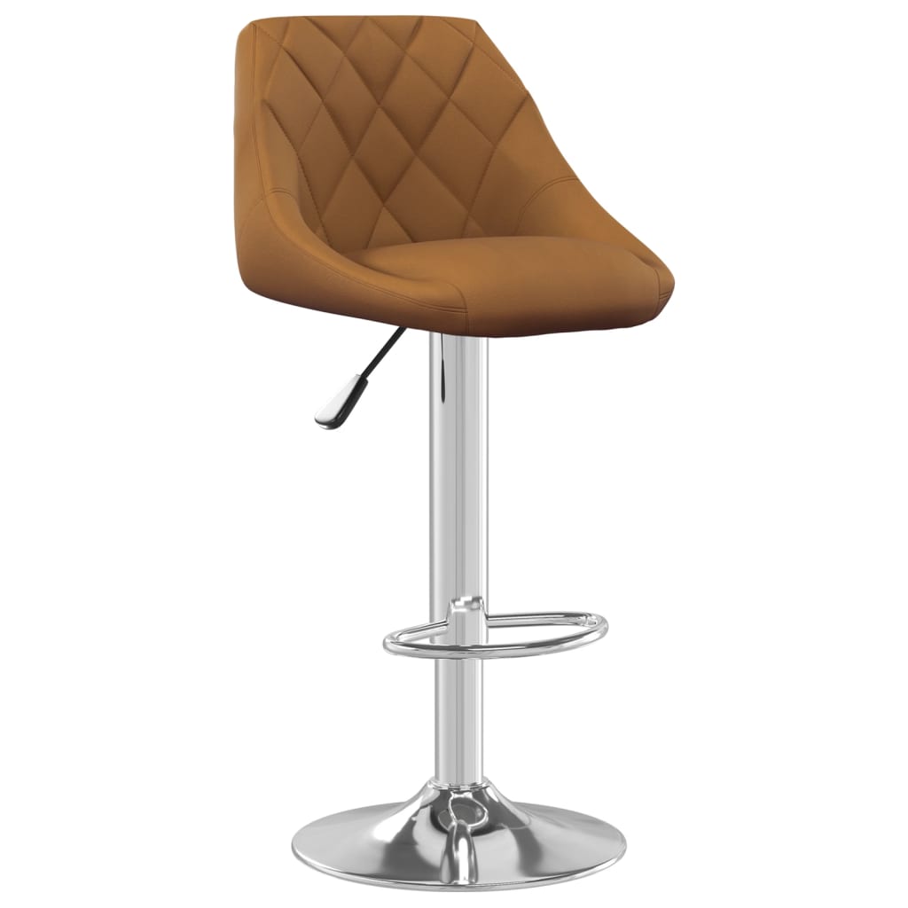 vidaXL Tabouret de bar Marron Velours