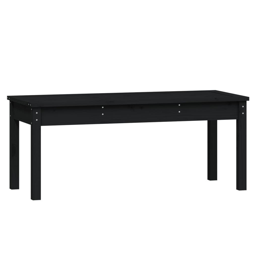 vidaXL Banc de jardin noir 109x44x45 cm bois massif de pin