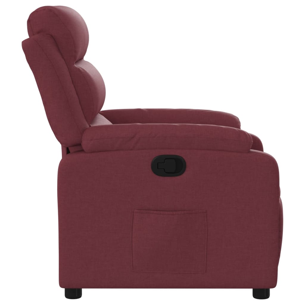 vidaXL Fauteuil inclinable Rouge bordeaux Tissu