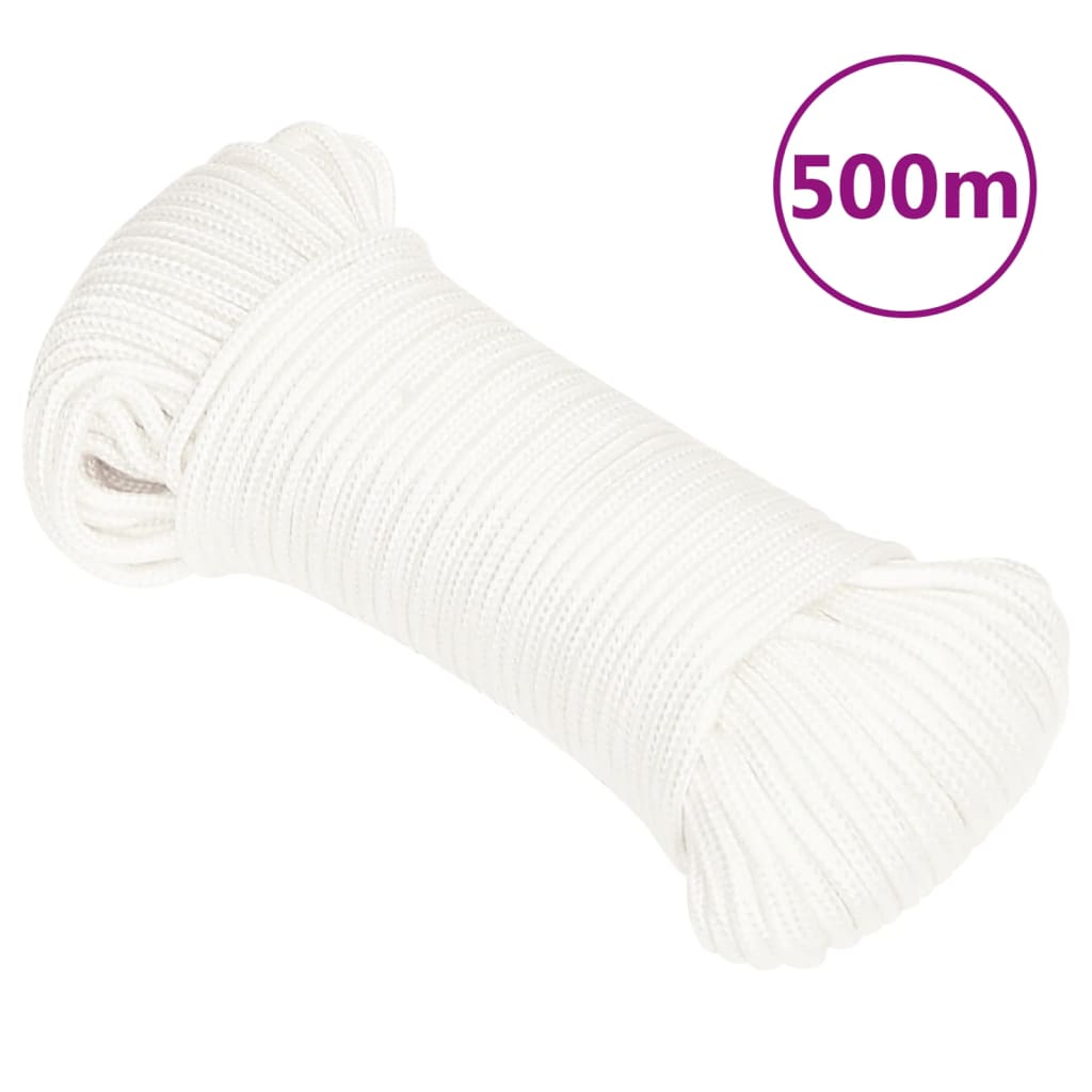 vidaXL Corde de bateau Blanc complet 5 mm 500 m Polypropylène