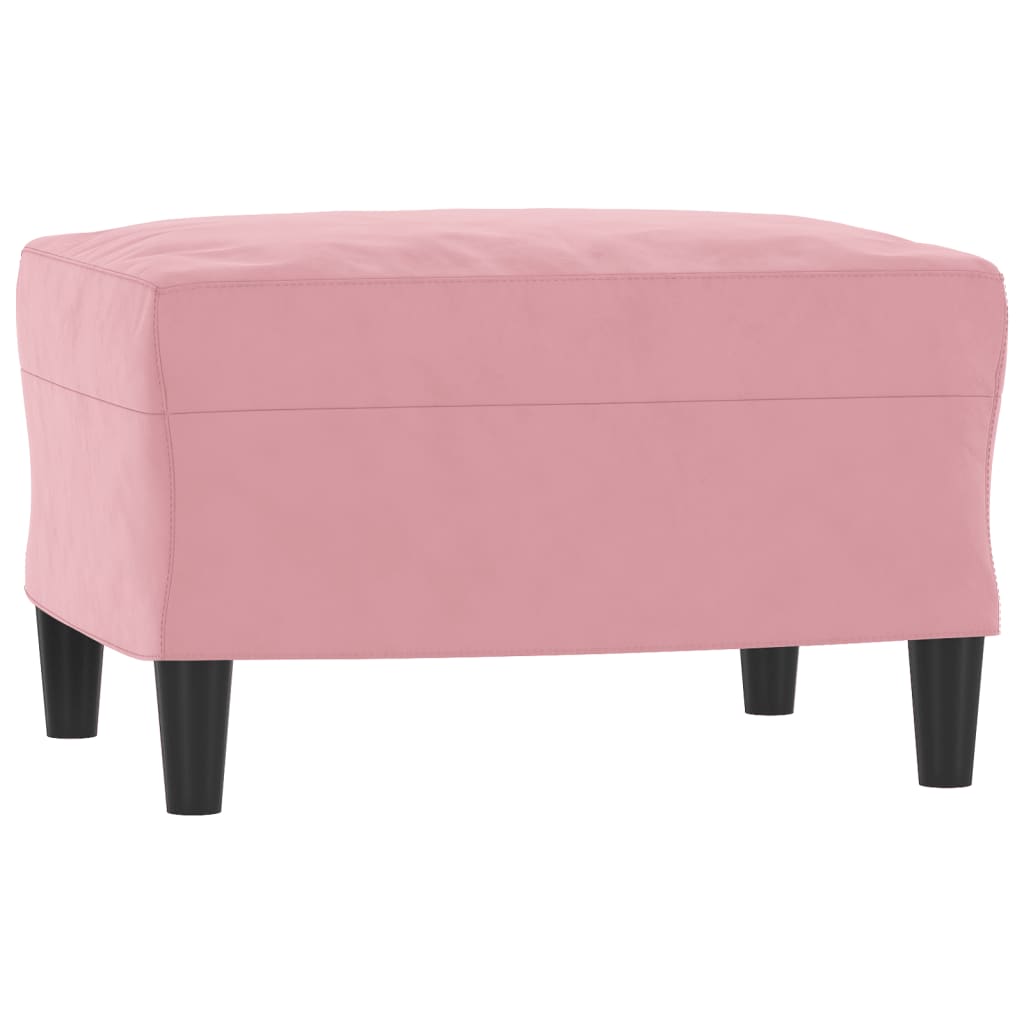 vidaXL Fauteuil avec repose-pied Rose 60 cm Velours