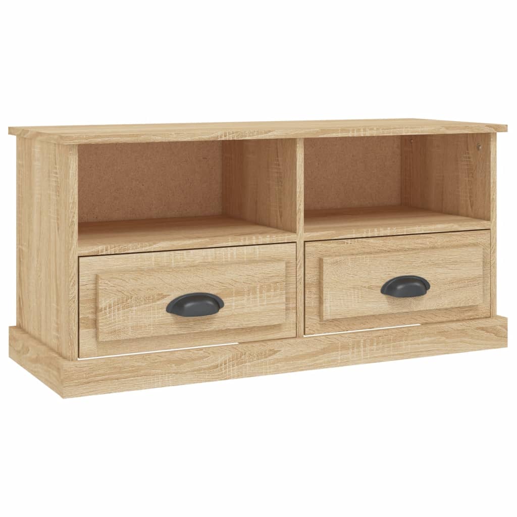 vidaXL Meuble TV chêne sonoma 93x35,5x45 cm bois d'ingénierie