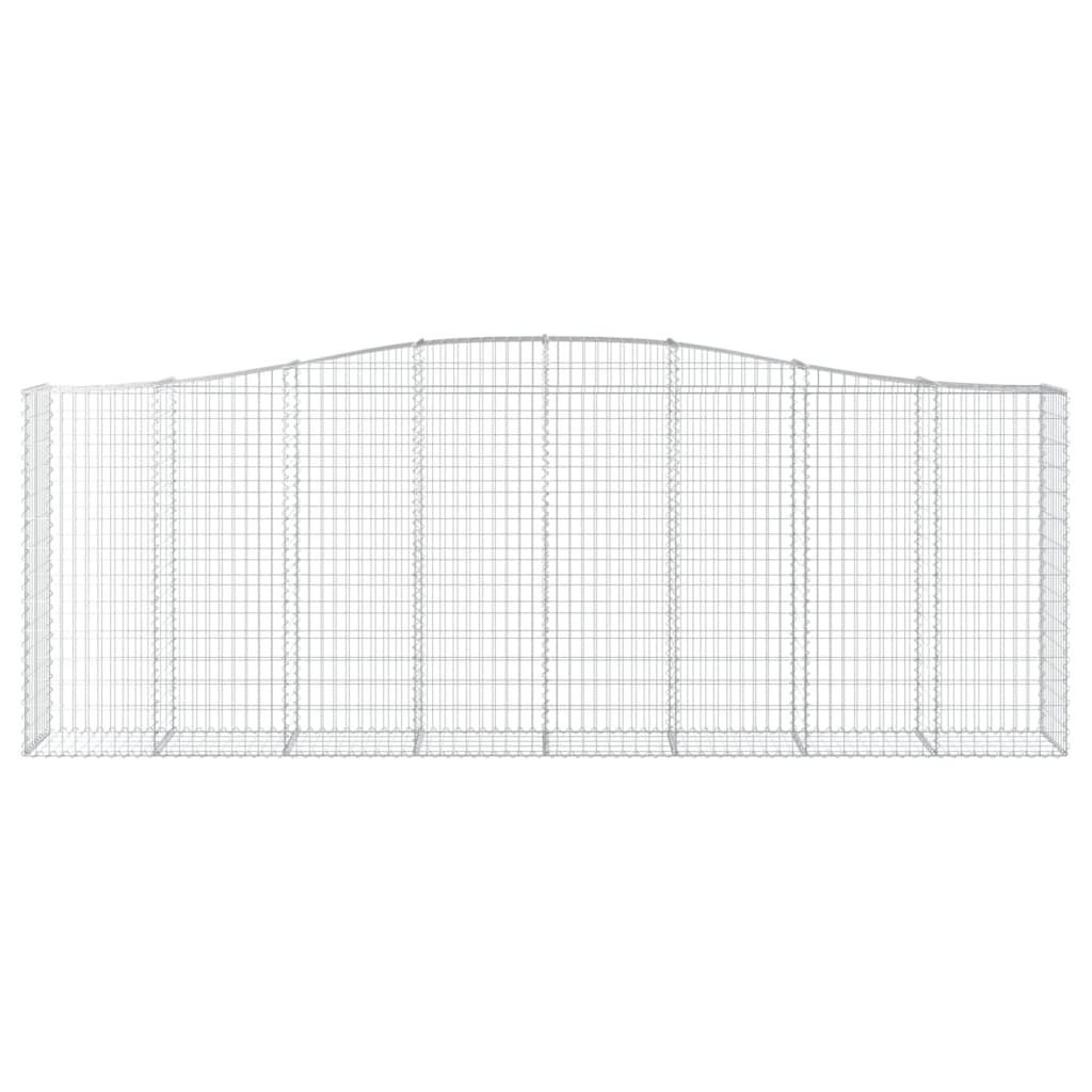 vidaXL Paniers à gabions arqués 15 pcs 400x50x140/160 cm Fer galvanisé