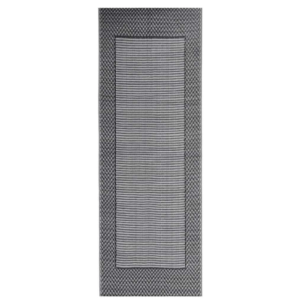 vidaXL Tapis d'extérieur Noir 80x150 cm PP