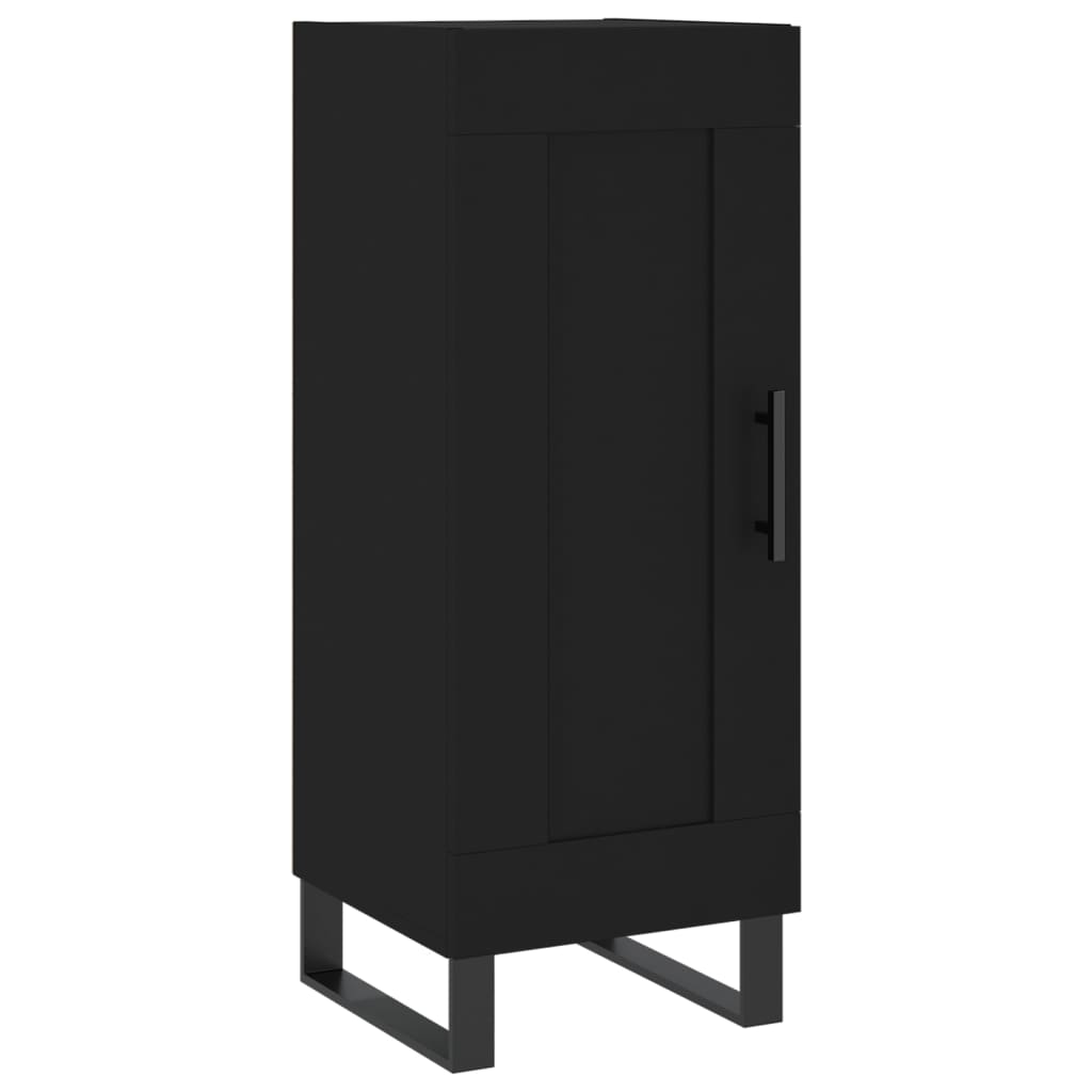 vidaXL Buffet haut Noir 34,5x34x180 cm Bois d'ingénierie