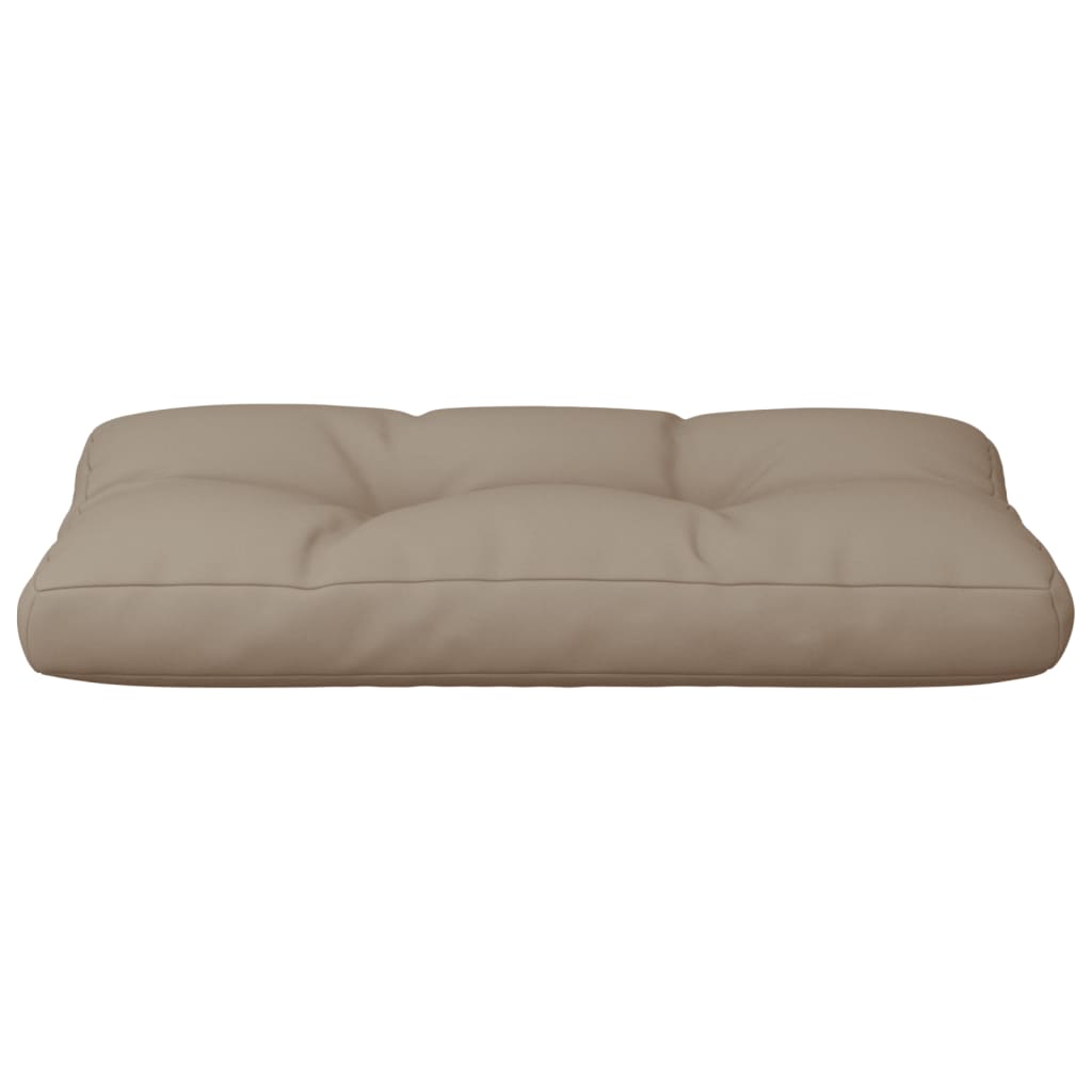 vidaXL Coussin de palette taupe 70x40x12 cm tissu