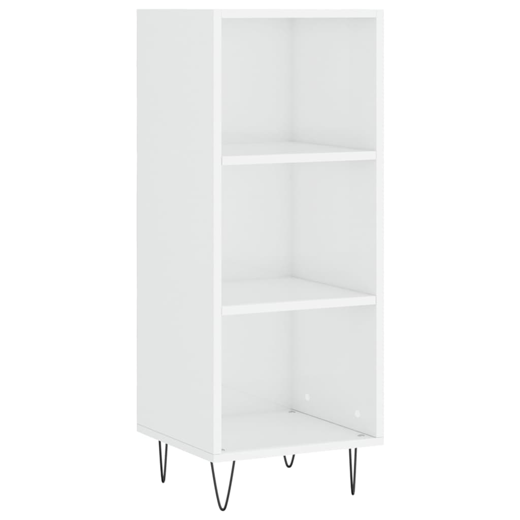 vidaXL Buffet haut Blanc brillant 34,5x34x180 cm Bois d'ingénierie