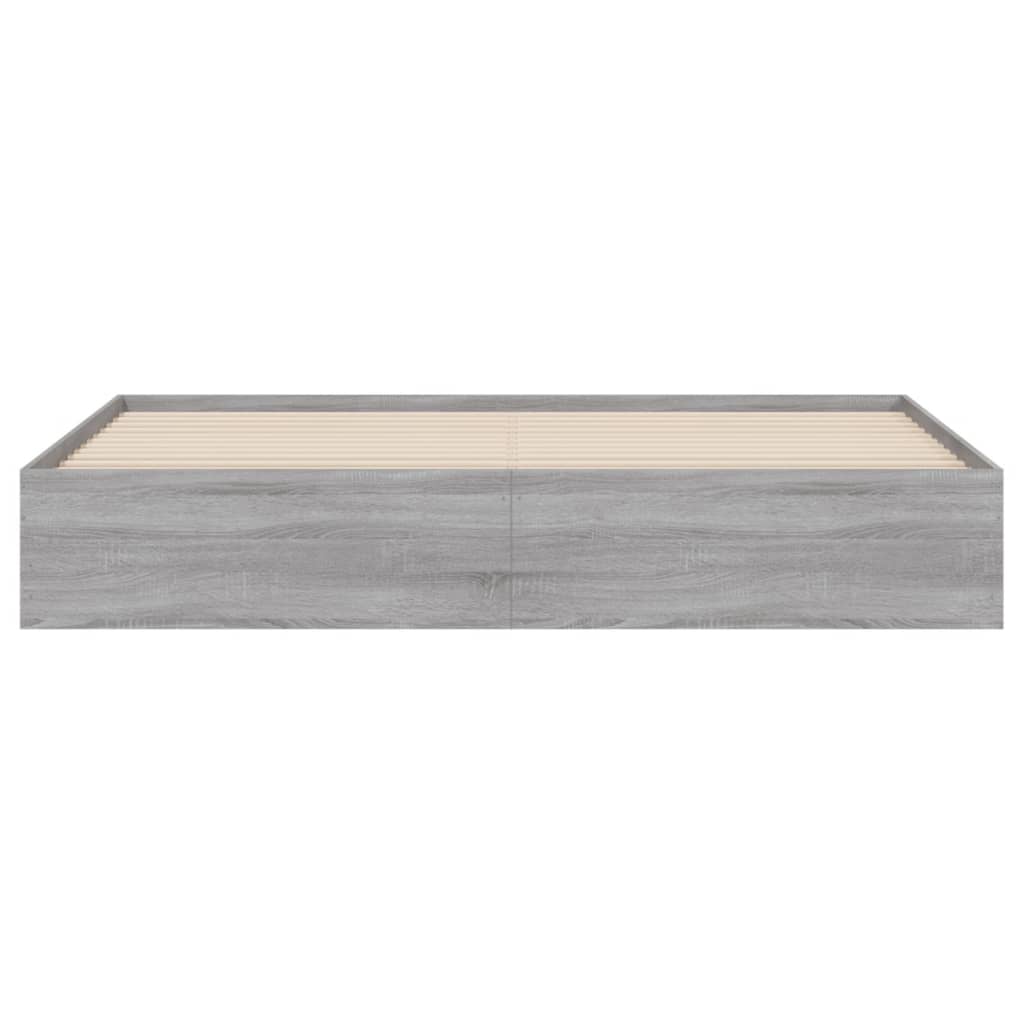 vidaXL Cadre de lit et tiroirs sonoma gris 200x200cm bois d'ingénierie