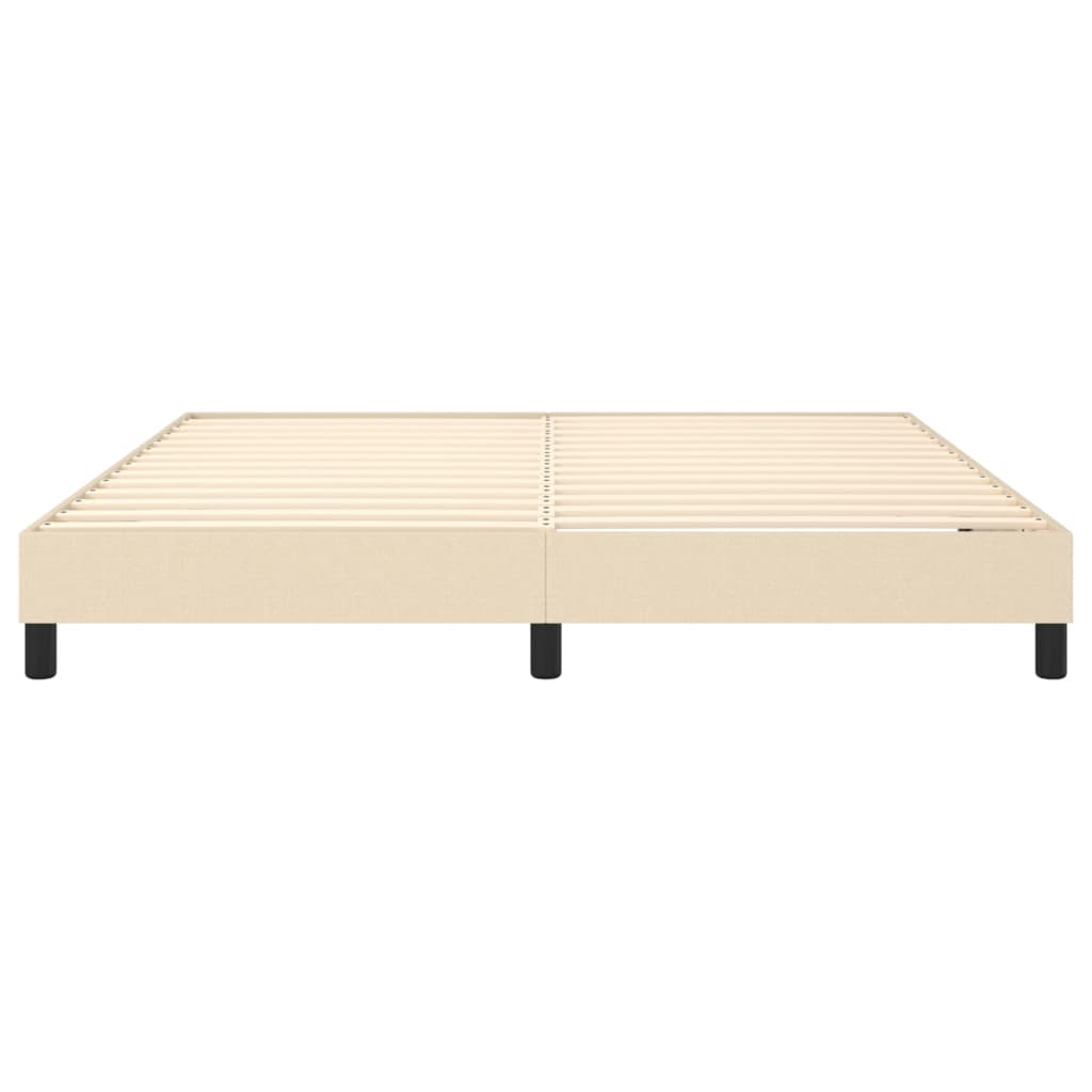 vidaXL Cadre de lit sans matelas crème 160x200 cm tissu