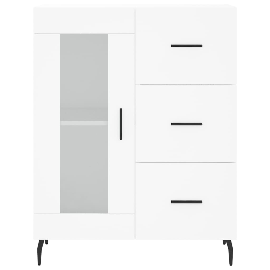 vidaXL Buffet haut Blanc 69,5x34x180 cm Bois d'ingénierie