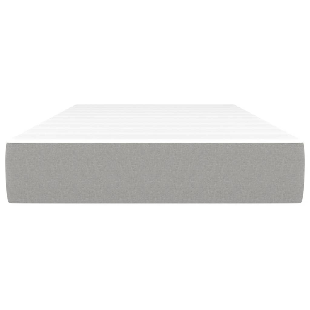 vidaXL Matelas de lit à ressorts ensachés Gris clair 80x200x20cm Tissu