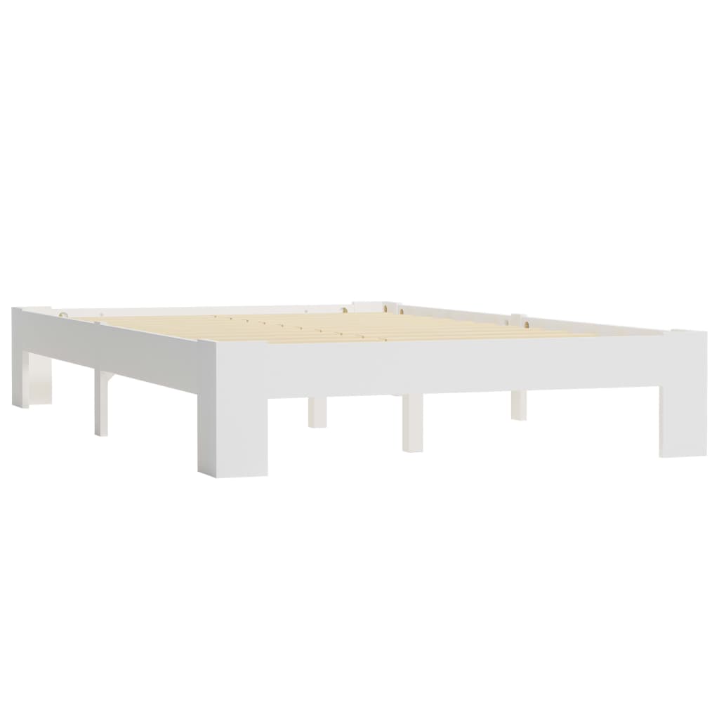 vidaXL Cadre de lit sans matelas blanc bois de pin massif 140x200 cm