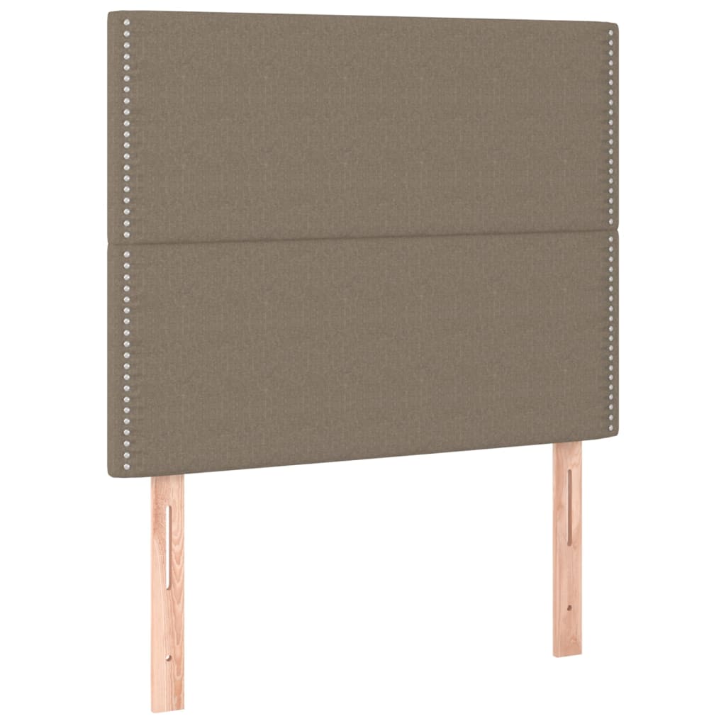 vidaXL Cadre de lit avec tête de lit Taupe 80x200 cm Tissu