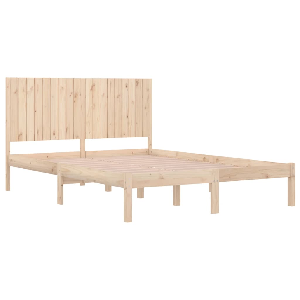 vidaXL Cadre de lit bois massif 180x200 cm super king