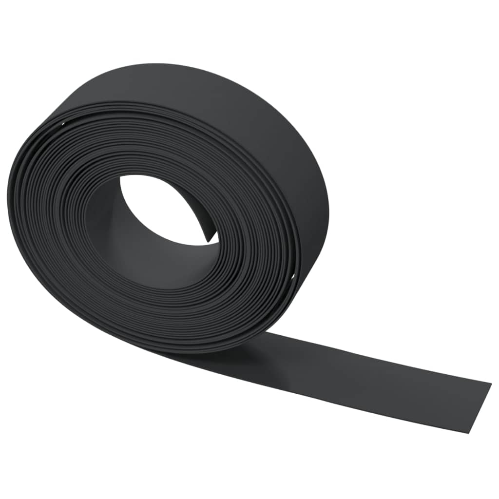 vidaXL Bordure de jardin noir 10 m 15 cm polyéthylène