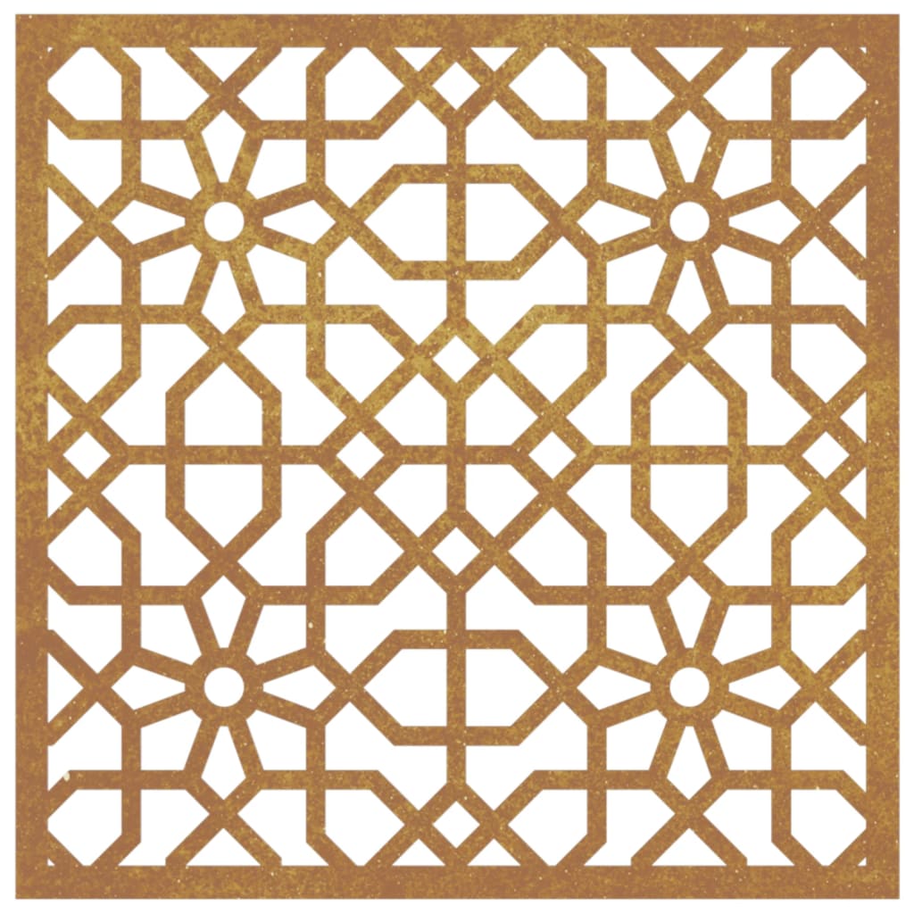 vidaXL Décoration murale jardin 55x55 cm acier corten design mauresque