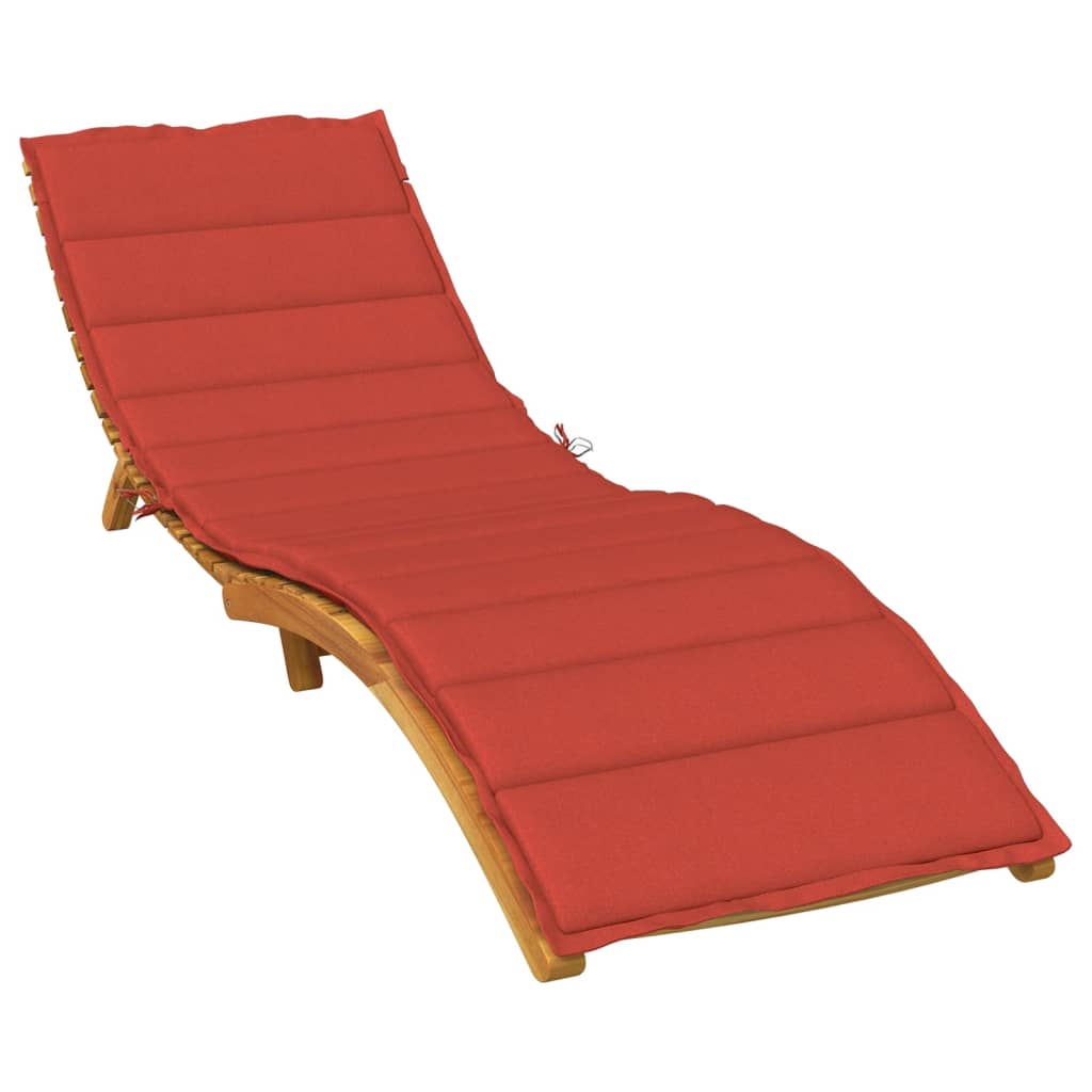 vidaXL Coussin de chaise longue rouge mélangé 200x50x4 cm tissu