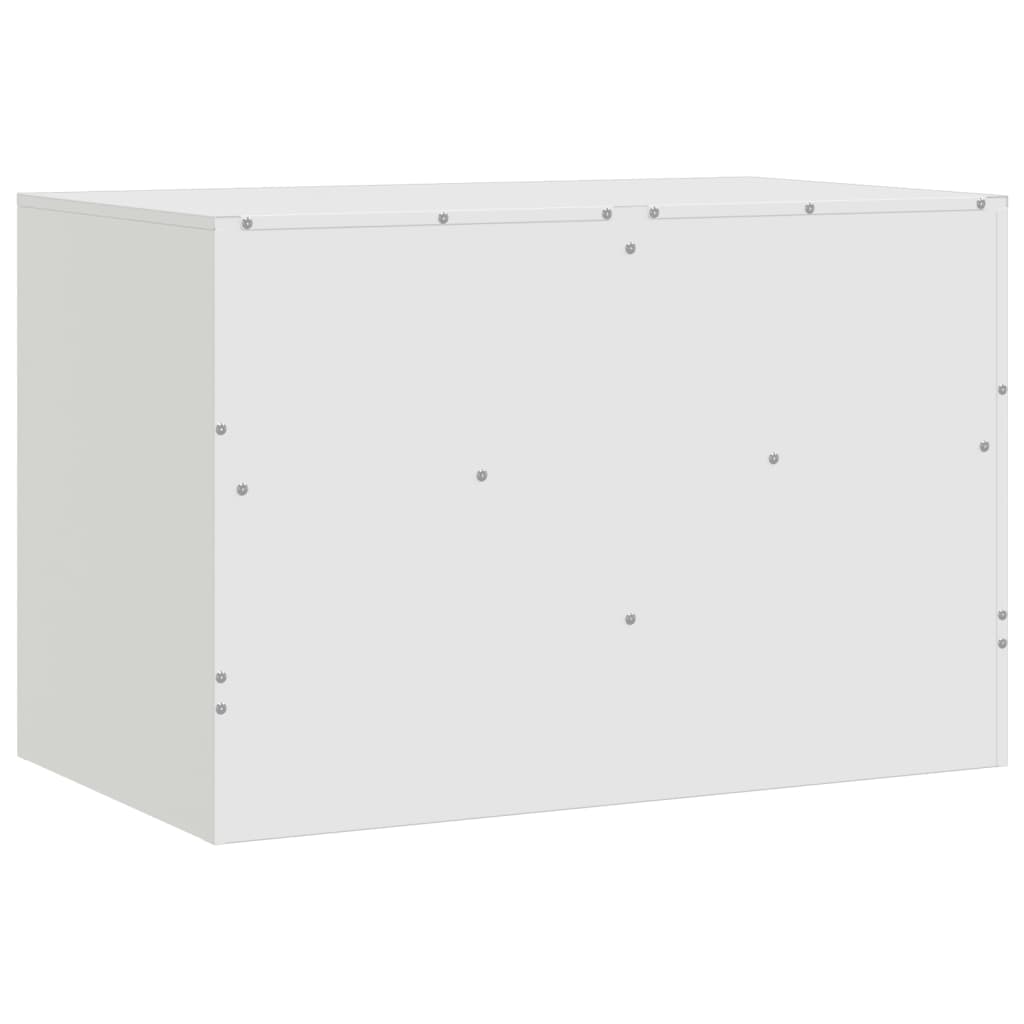 vidaXL Meuble TV blanc 67x39x44 cm acier