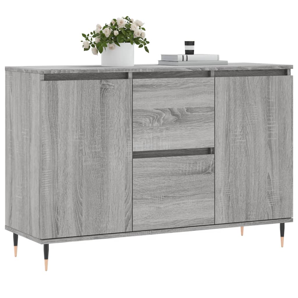 vidaXL Buffet sonoma gris 104x35x70 cm bois d'ingénierie