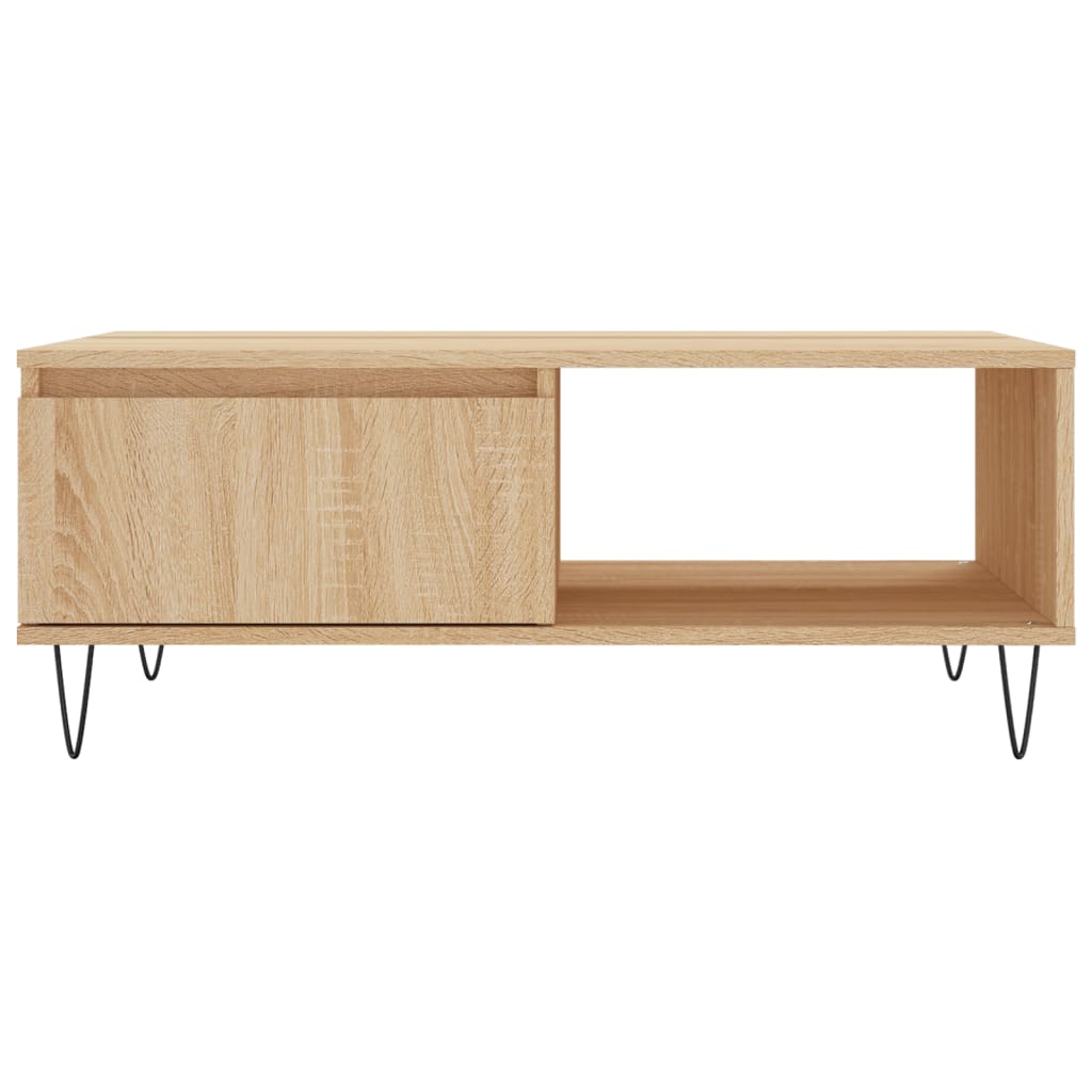 vidaXL Table basse chêne sonoma 90x60x35 cm bois d'ingénierie