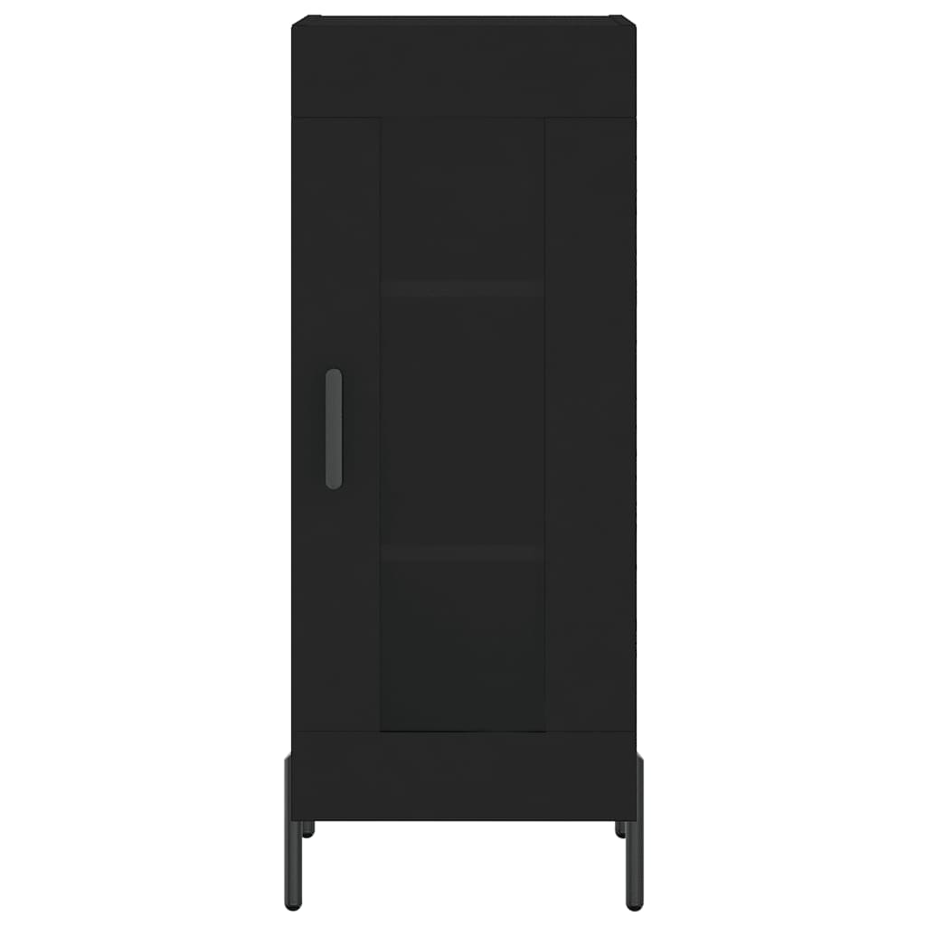 vidaXL Buffet haut Noir 34,5x34x180 cm Bois d'ingénierie