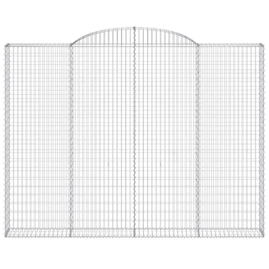 vidaXL Panier de gabions arqué 300x30x220/240 cm Fer galvanisé