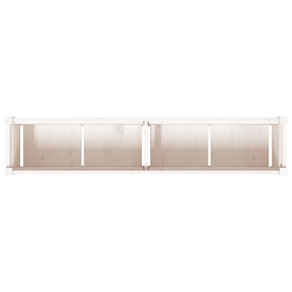 vidaXL Jardinières 2 pcs blanc bois de pin massif