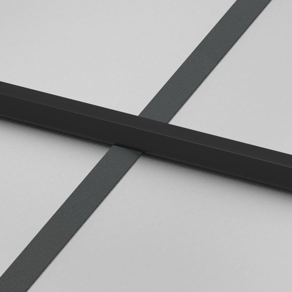 vidaXL Porte intérieure mince noir 83x201,5 cm verre trempé aluminium