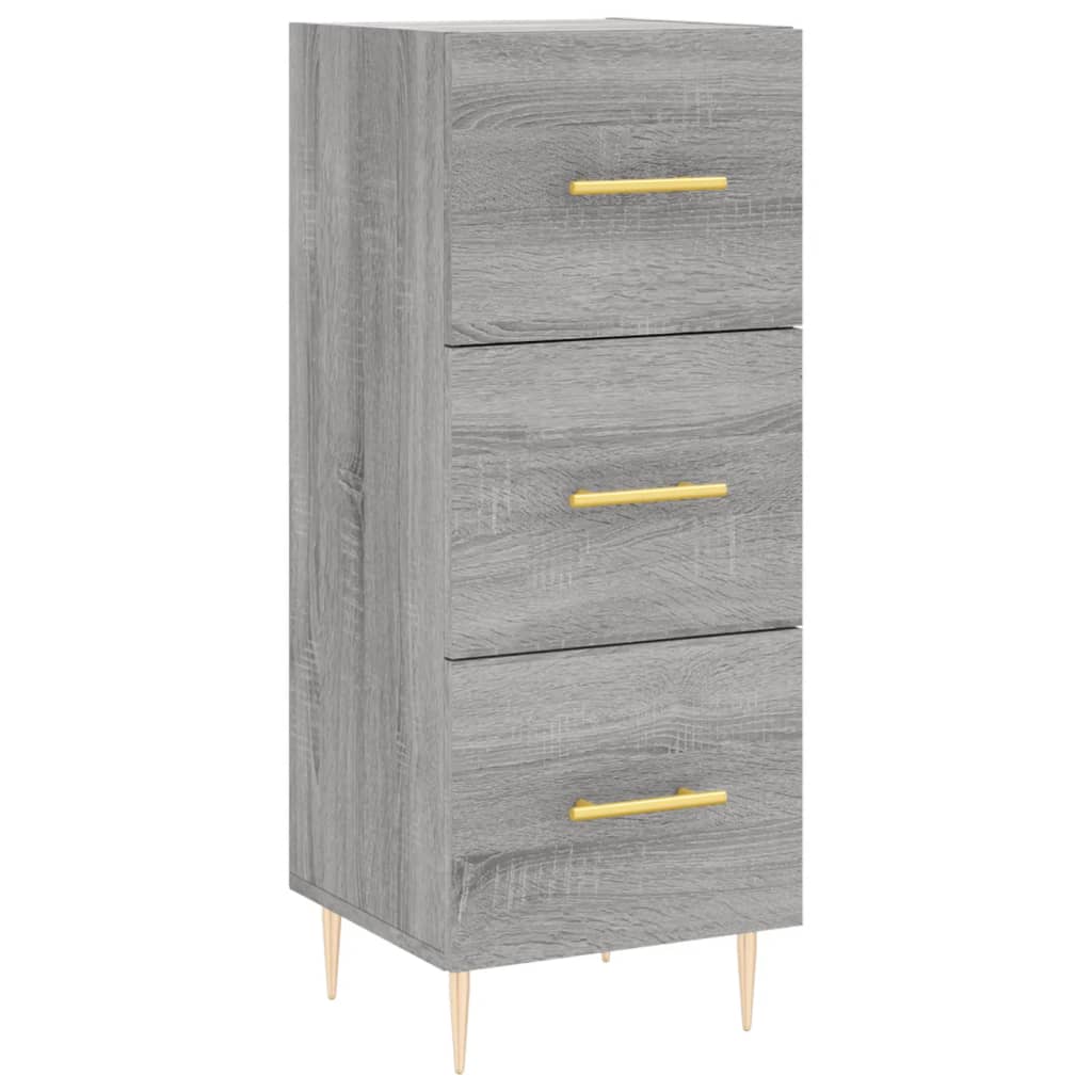 vidaXL Buffet haut Sonoma gris 34,5x34x180 cm Bois d'ingénierie