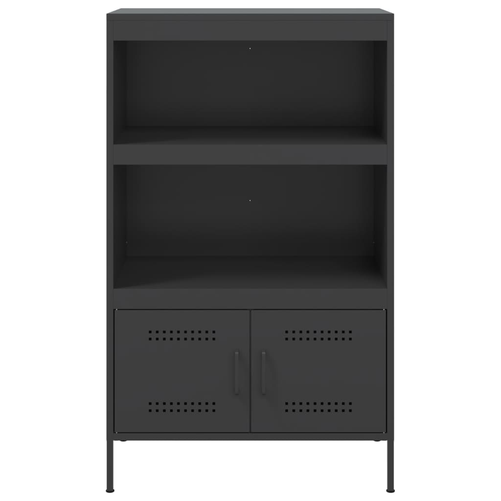 vidaXL Buffet haut noir 68x39x113 cm acier