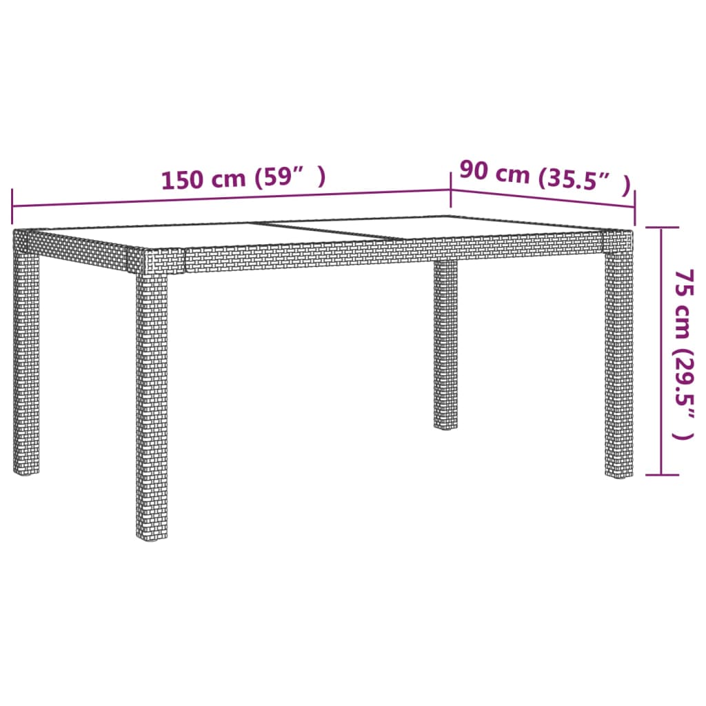 vidaXL Ensemble à manger d'extérieur 5pcs avec coussins Résine tressée