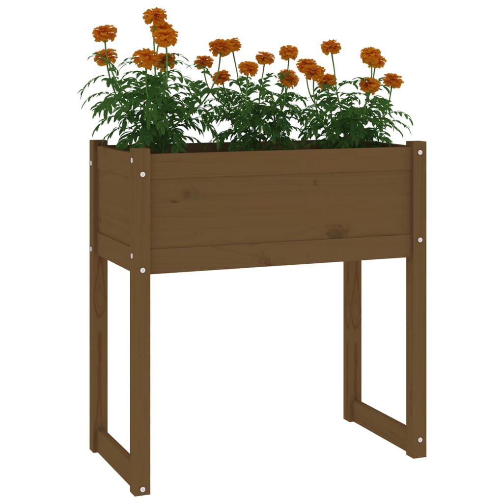 vidaXL Jardinière Marron miel 78x40x81 cm Bois massif de pin