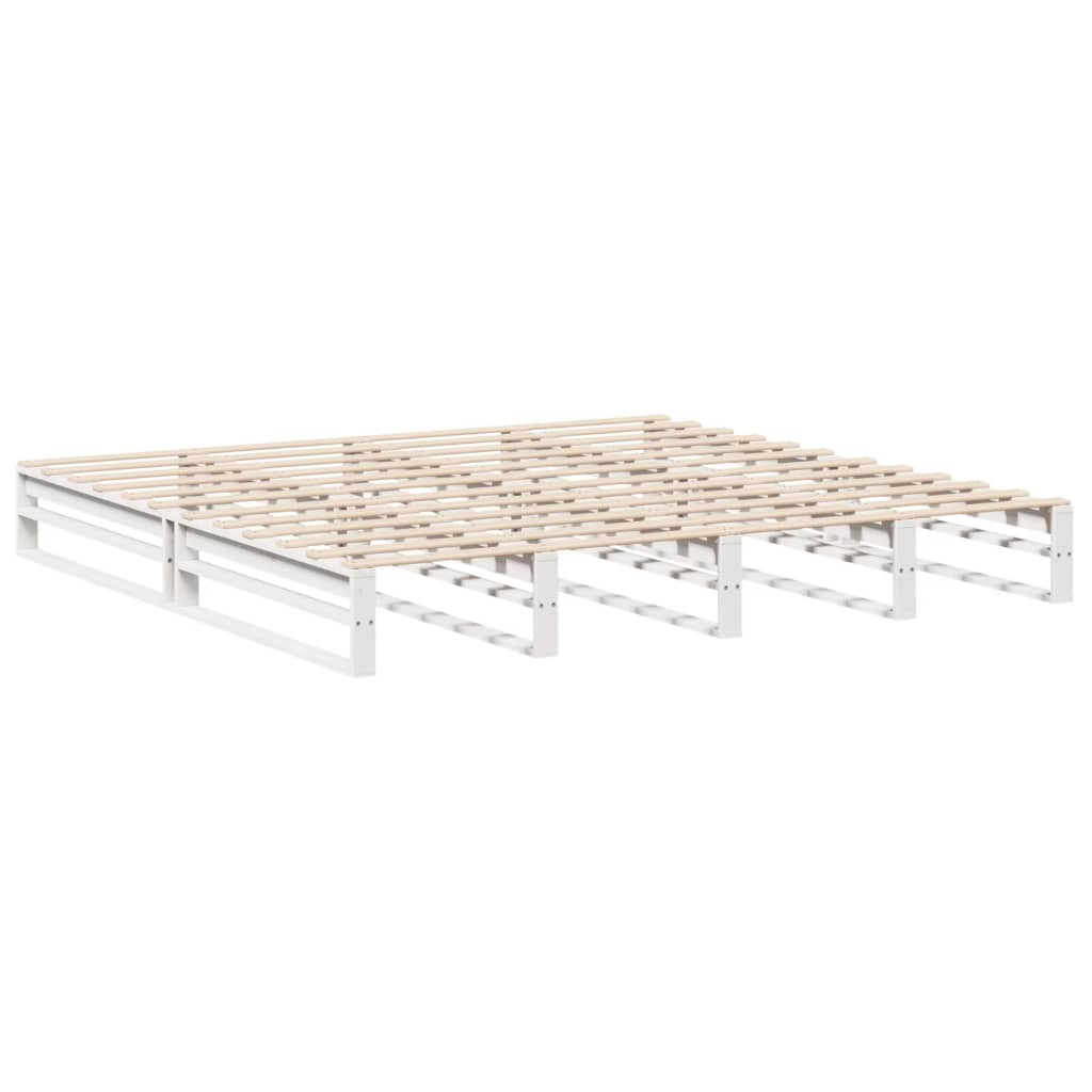 vidaXL Cadre de lit sans matelas blanc 180x200 cm bois massif de pin