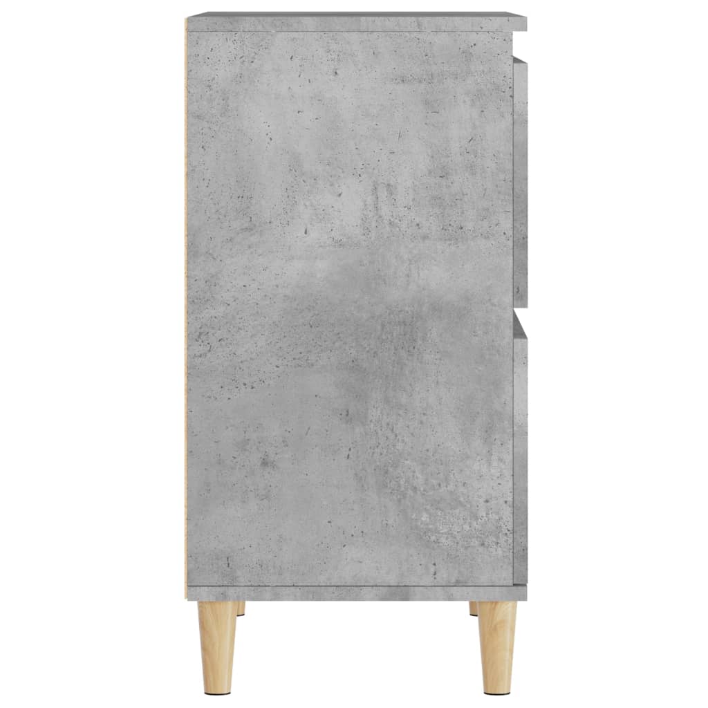 vidaXL Buffets 3 pcs gris béton 60x35x70 cm bois d'ingénierie