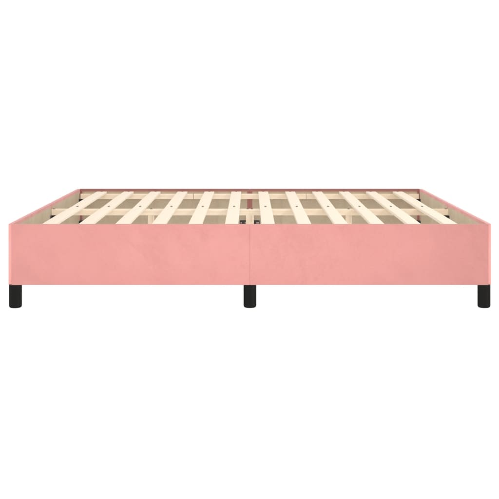 vidaXL Cadre de lit sans matelas rose 200x200 cm velours