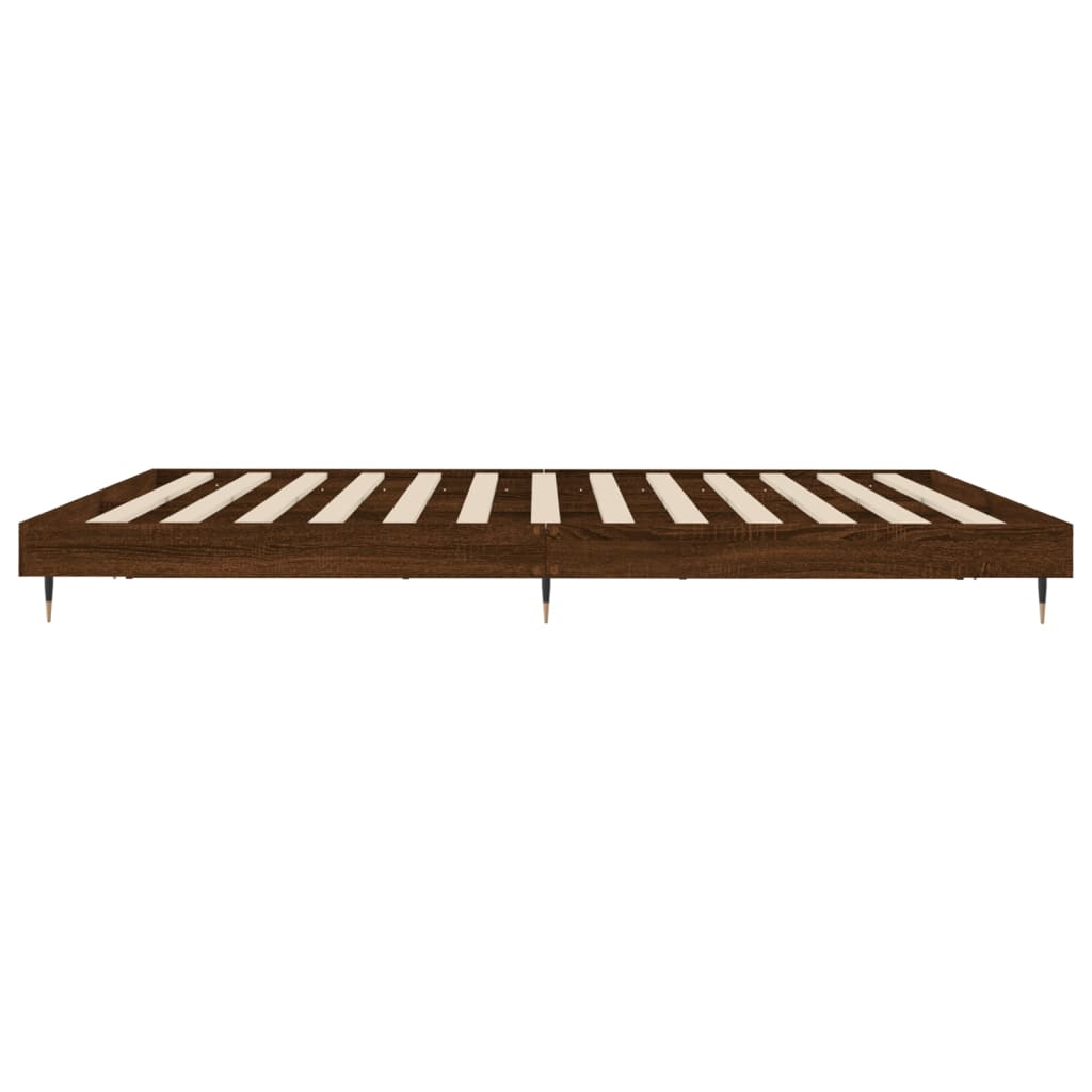 vidaXL Cadre de lit sans matelas chêne marron 150x200 cm