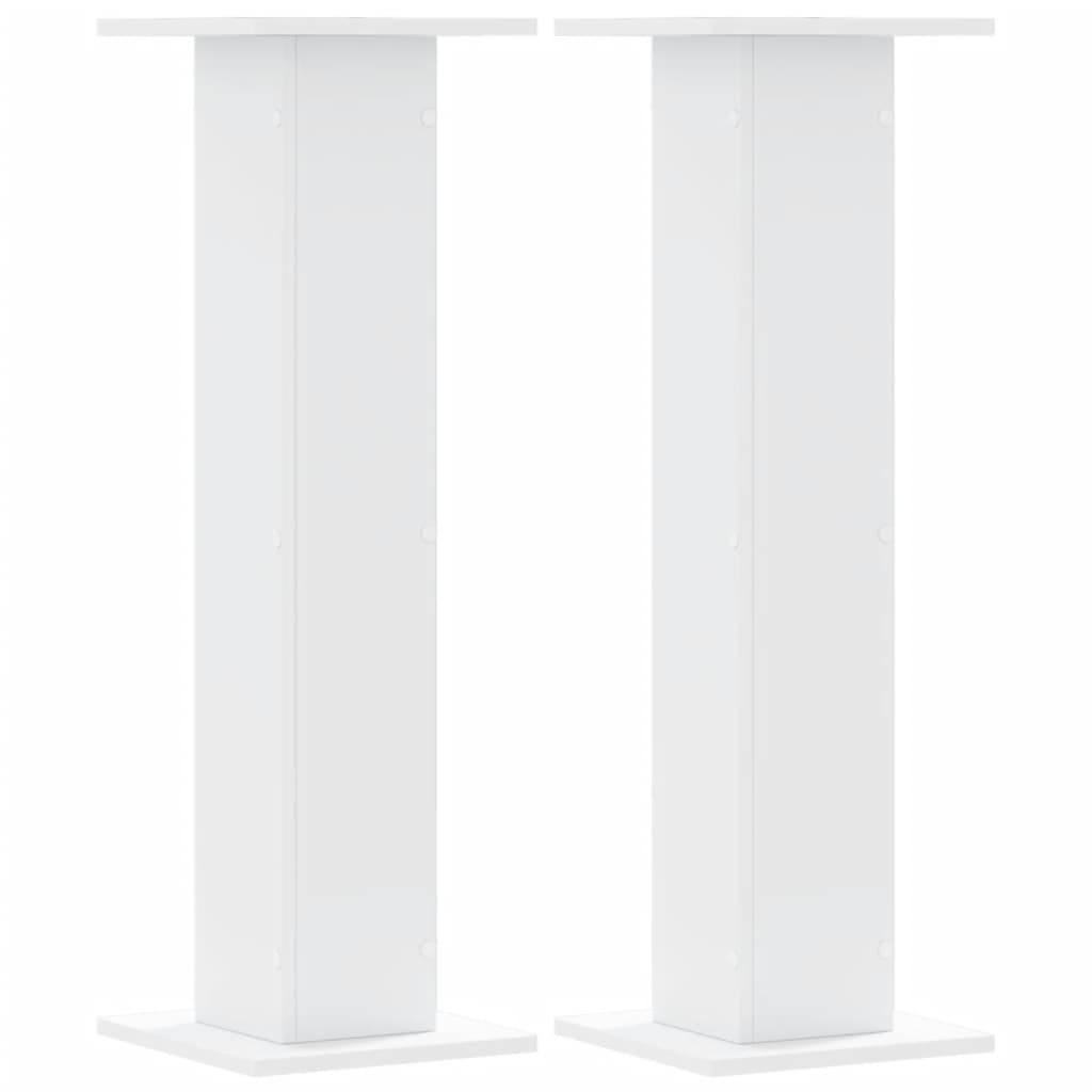 vidaXL Supports pour plantes 2 pcs blanc 30x30x95 cm bois d'ingénierie