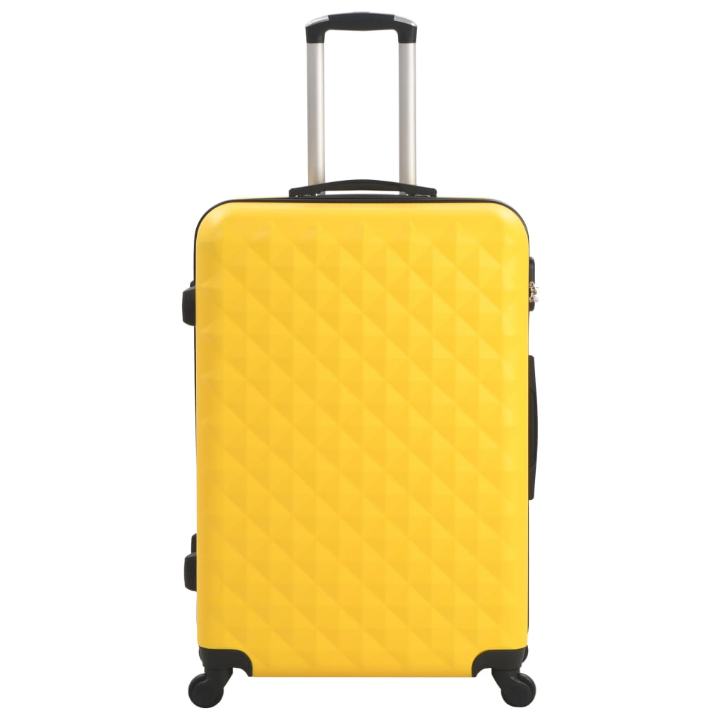 vidaXL Valise rigide 3 pcs Jaune ABS