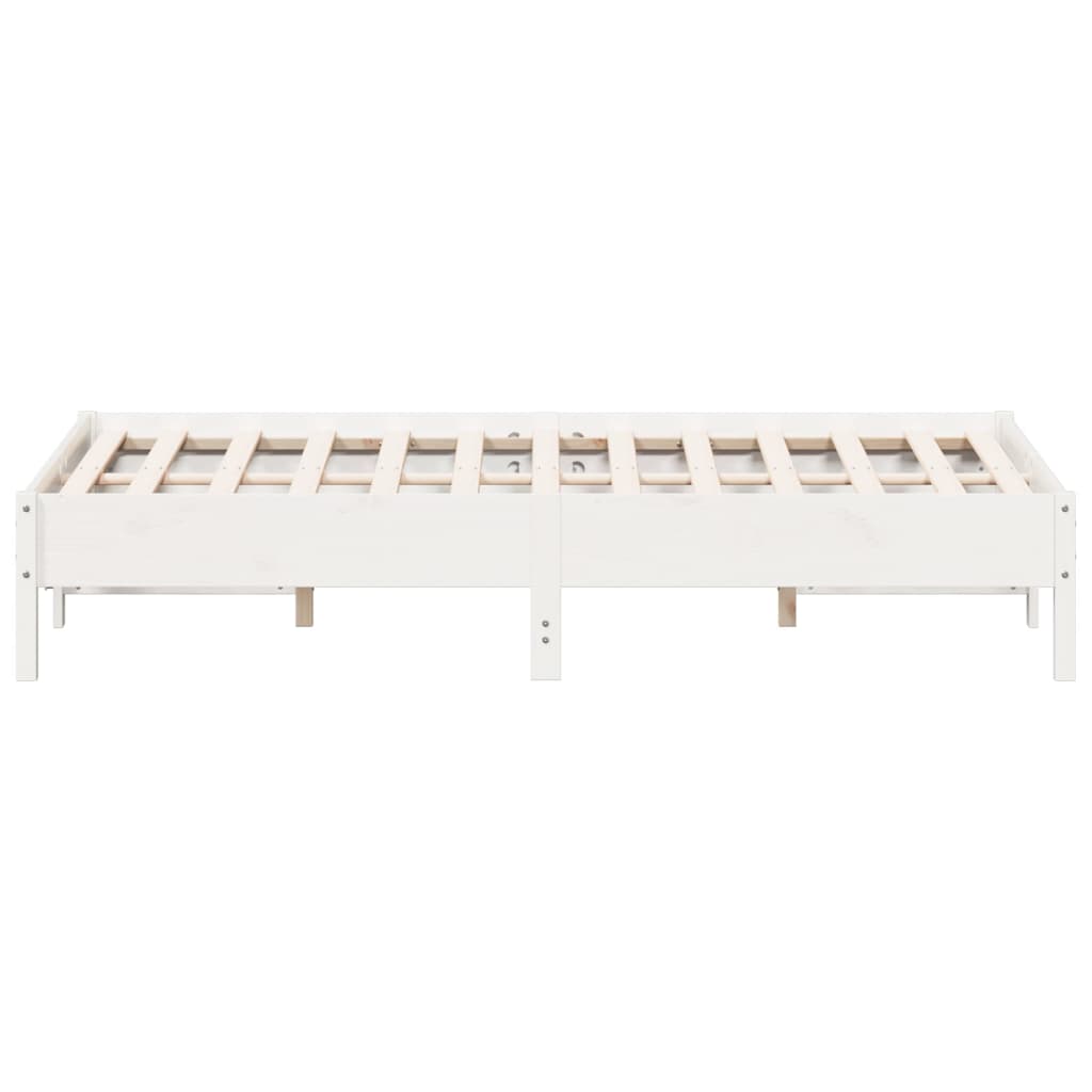 vidaXL Cadre de lit sans matelas blanc 140x200 cm bois de pin massif