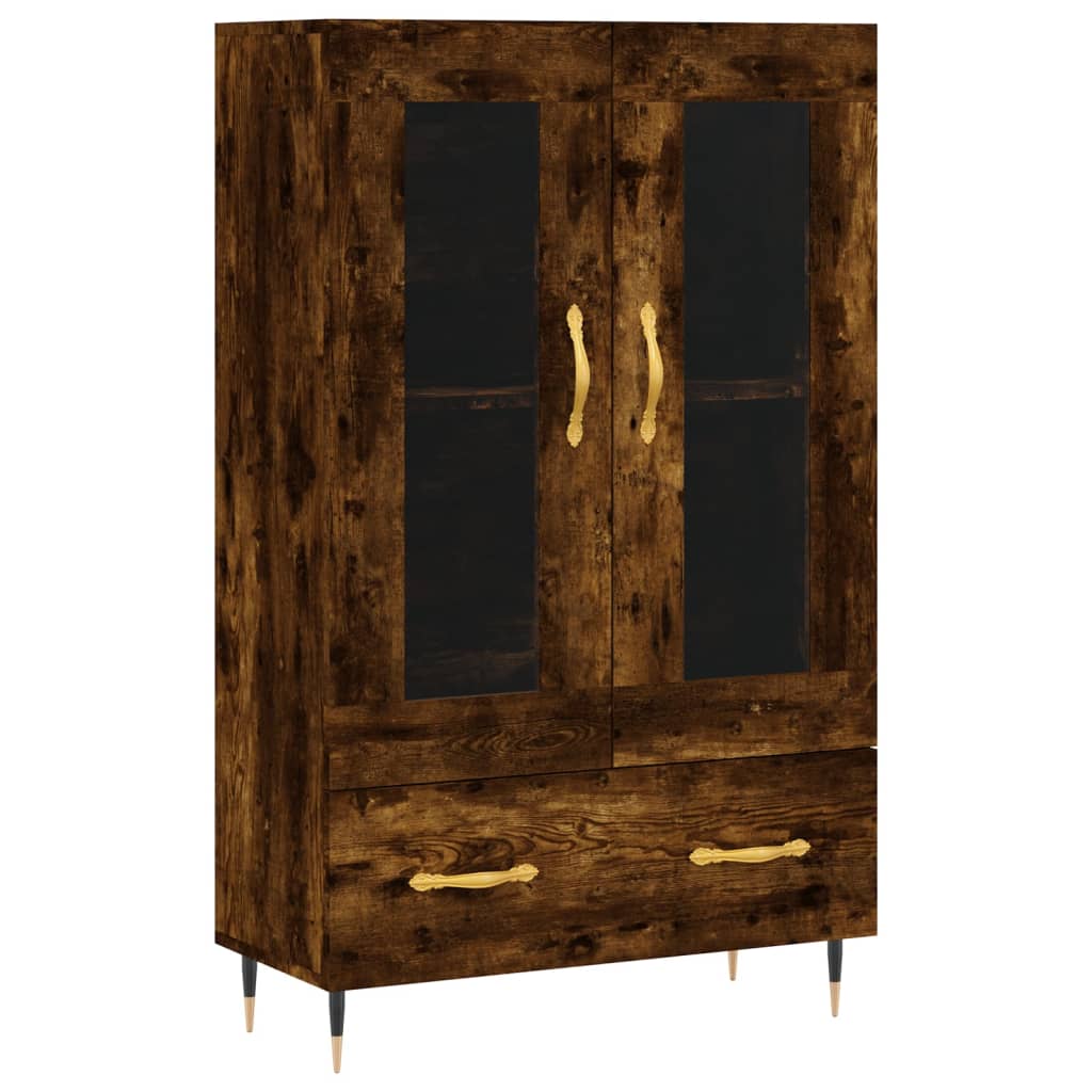 vidaXL Buffet haut chêne fumé 69,5x31x115 cm bois d'ingénierie