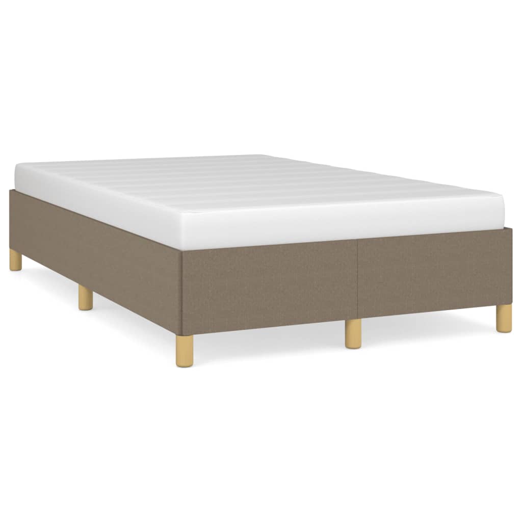 vidaXL Cadre de lit sans matelas taupe 120x200 cm tissu