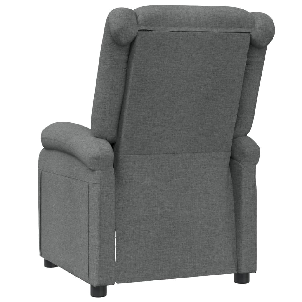 vidaXL Fauteuil inclinable Gris foncé Tissu