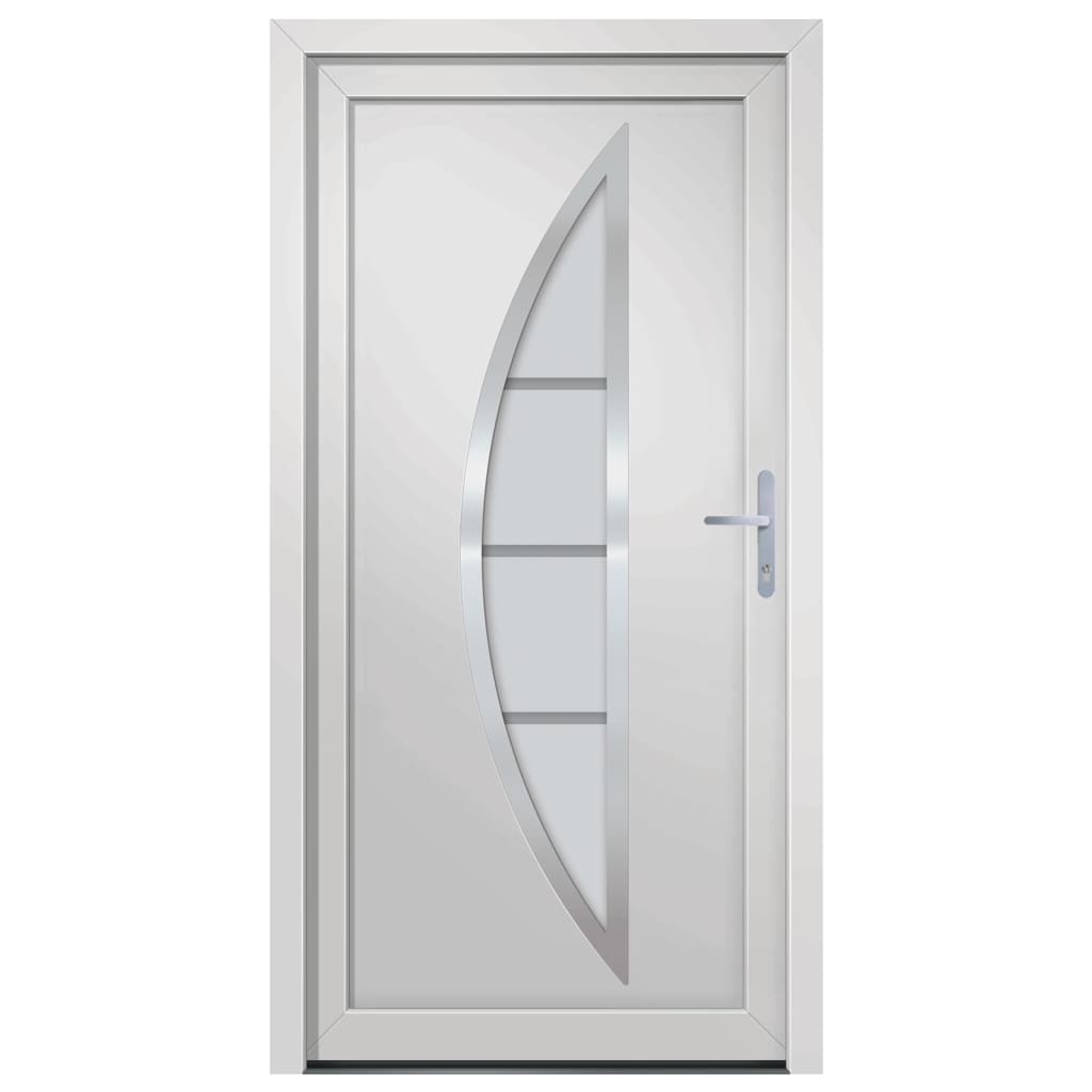 vidaXL Porte d'entrée Blanc 98x208 cm PVC