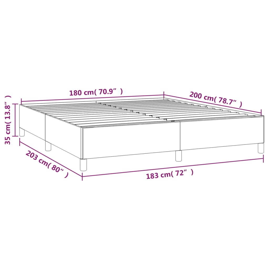 vidaXL Sommier à lattes de lit avec matelas Bleu 180x200 cm Tissu