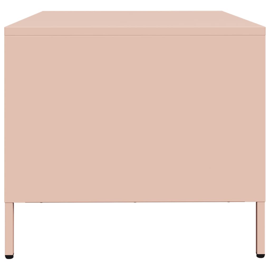 vidaXL Meuble TV rose 68x50x43,5 cm acier laminé à froid