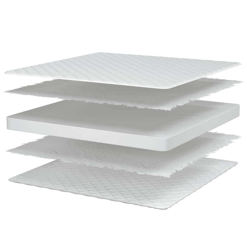 vidaXL Matelas en mousse à mémoire de forme blanc 90x190x17 cm