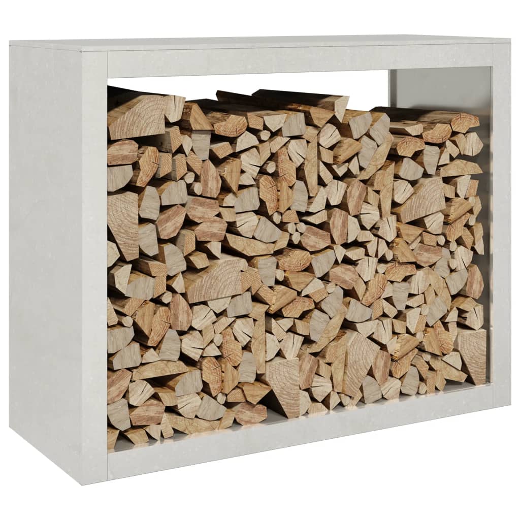 vidaXL Portant de bois de chauffage 100x40x80 cm acier inoxydable