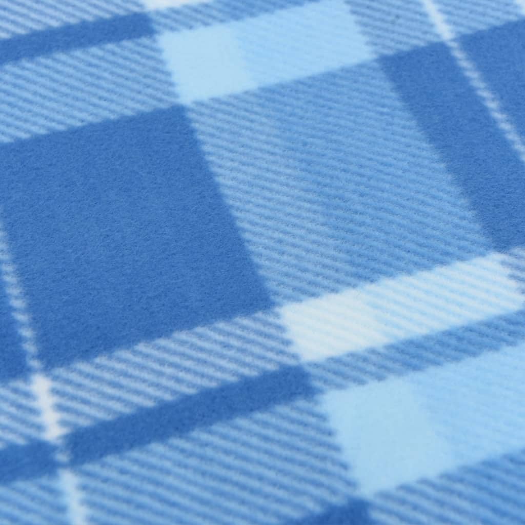 vidaXL Couverture de pique-nique pliable carreaux bleu 200x150 cm